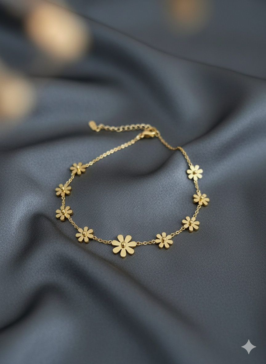 7 Flower Anklet