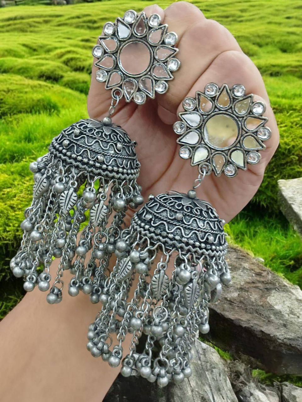 German Silver Earrings