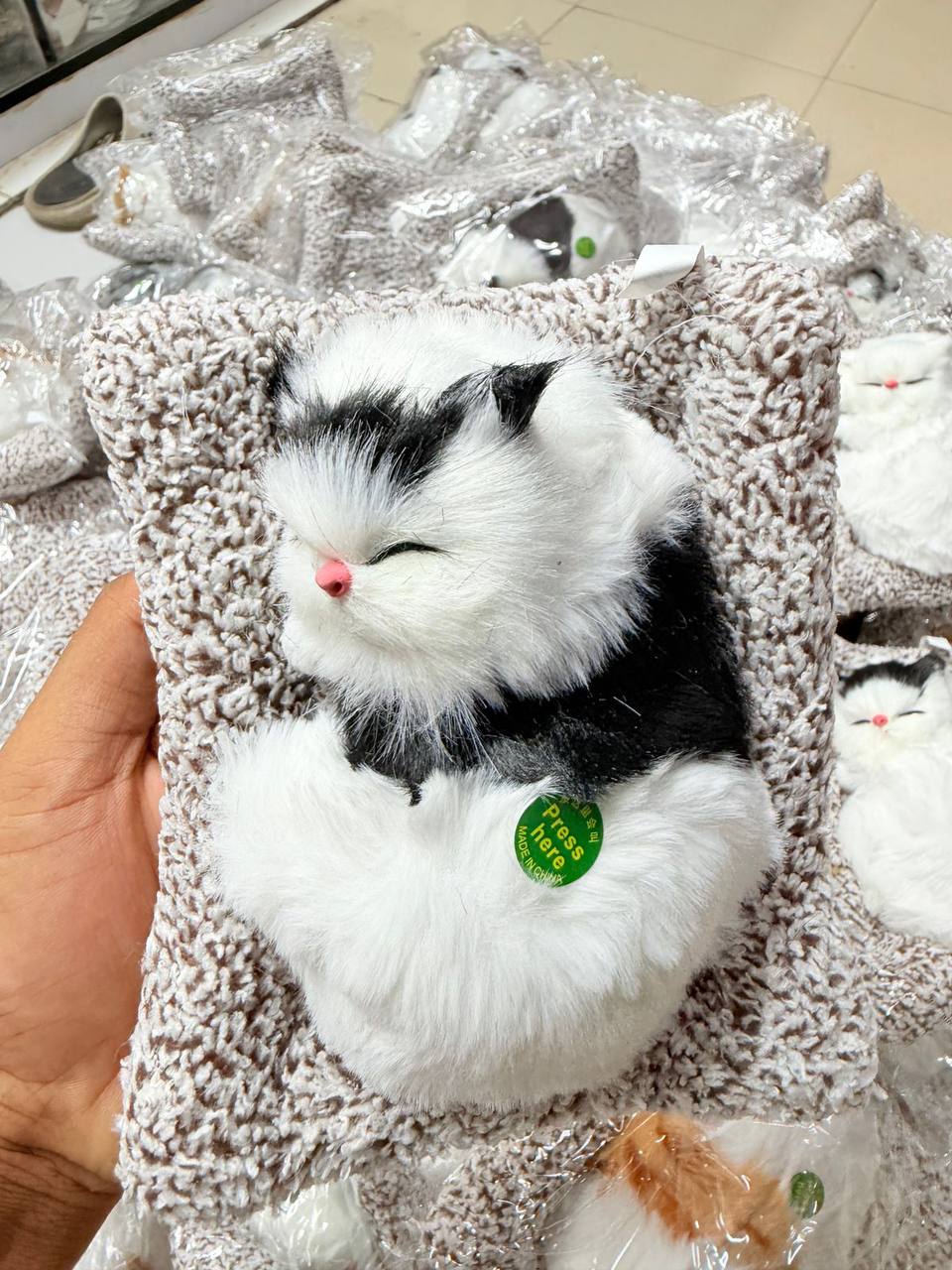 Realistic Sleeping Cat Toy
