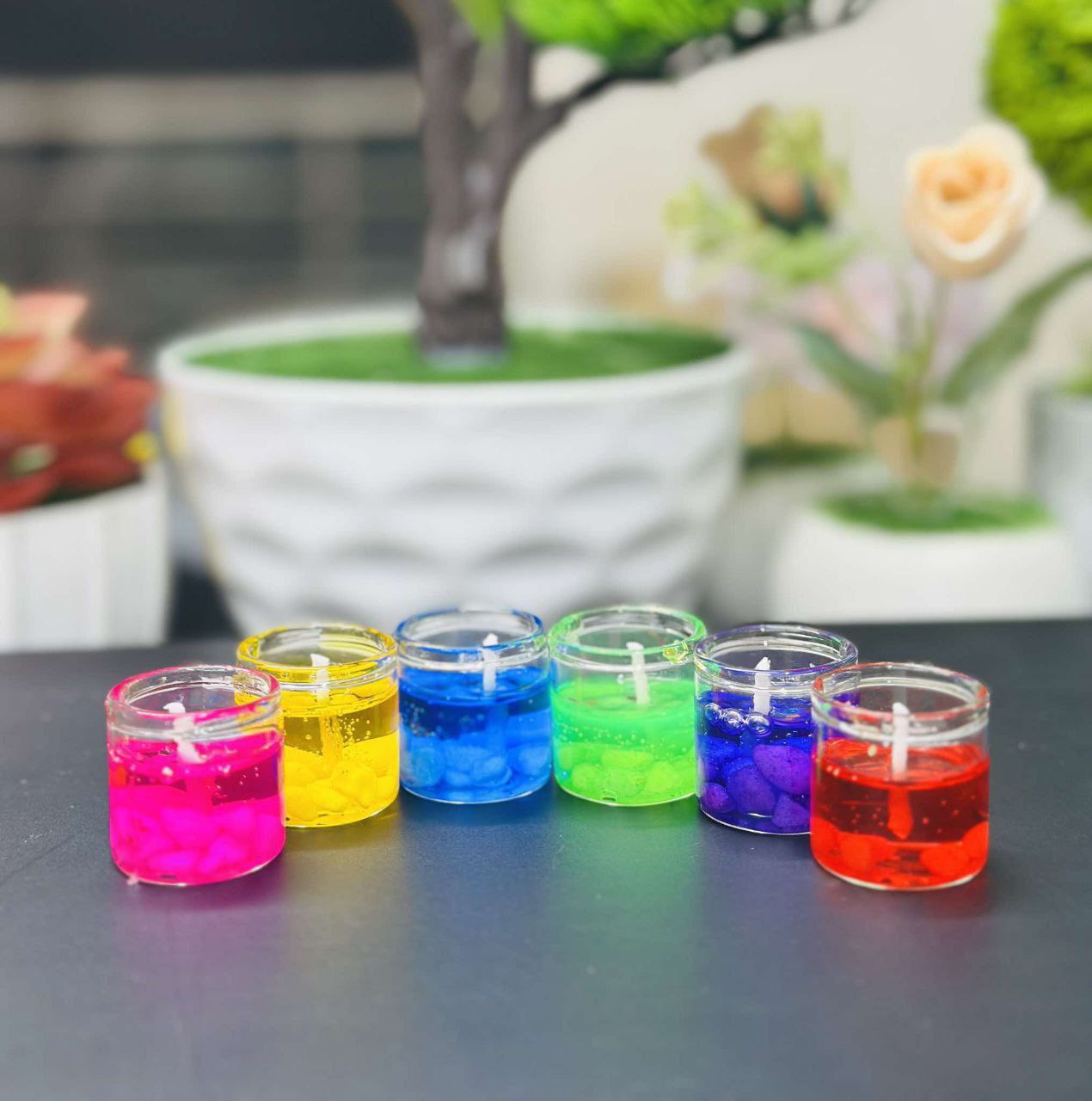 Smokeless Mini Glass Jelly Candle
