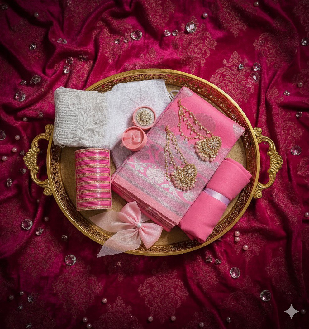 Pretty in Pink Saree Combo – Soft, Sweet & Stunning