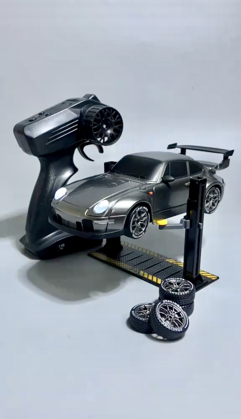 RC Racing Drift Car With Tires & Traffic Cones