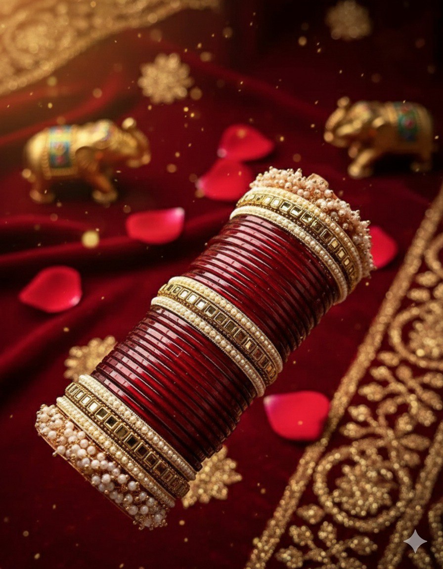 Bridal Glow: রেশমি চুড়ির রাজকীয় ছোঁয়া